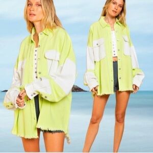 POL Neon Dreams Colorblock Twill Jacket